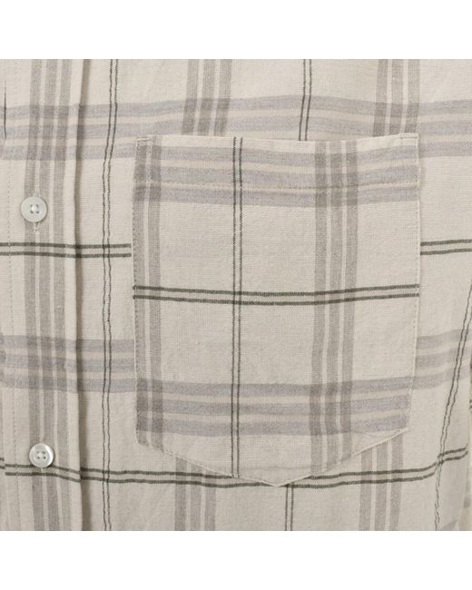 Norse Projects Natural Ivan Textured Check Shirt for men