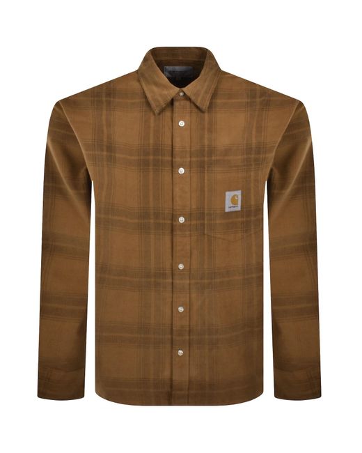 Carhartt Brown Wilber Shirt Hamilton for men