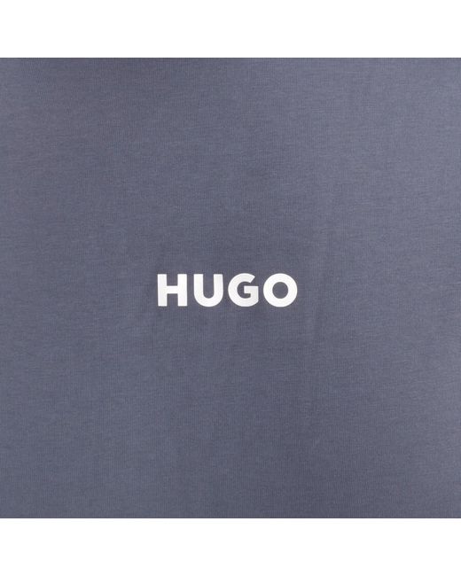 HUGO Blue Lounge Linked Hoodie for men