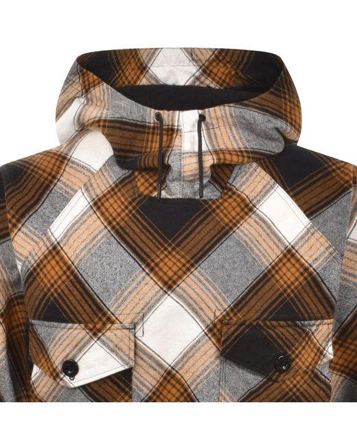 Pretty Green Brown Strobe Smock for men