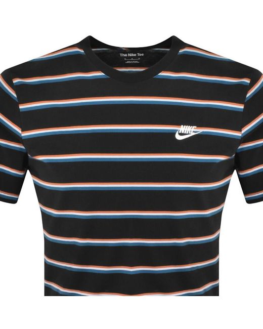 Nike Black Club Stripe T Shirt for men
