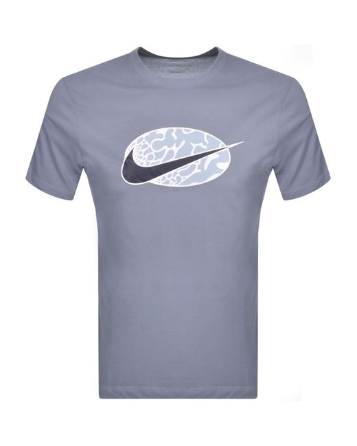 Nike Blue Swoosh T Shirt for men