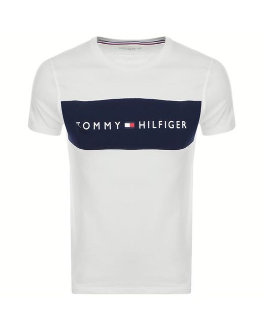 tommy hilfiger logo flag t shirt white