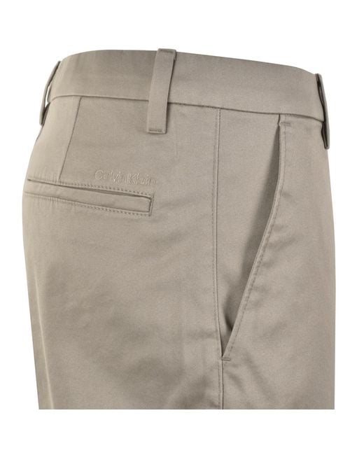 Calvin Klein Gray Stretch Classic Shorts for men