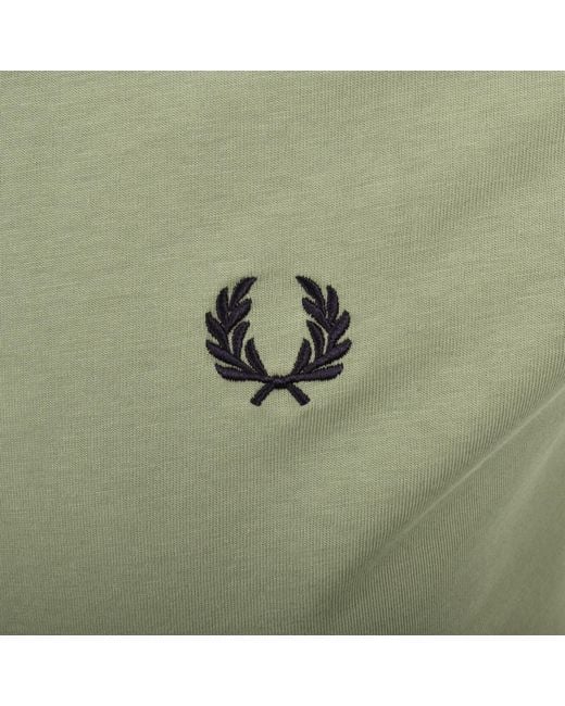 Fred Perry Green Twin Tipped T Shirt Seagrass for men