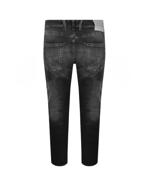 Replay Black Anbass Hyperflex Jeans for men