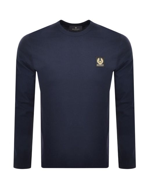 Long Sleeve Logo T Shirt in Navy 