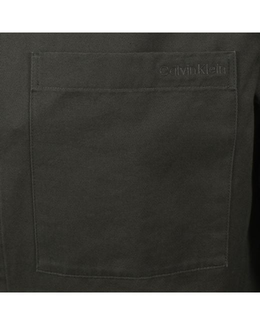 Calvin Klein Green Twill Overshirt for men