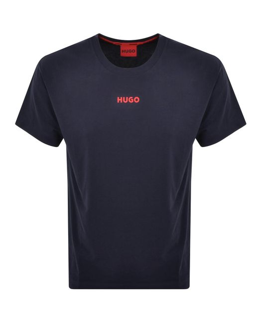HUGO Blue Lounge Linked T Shirt for men