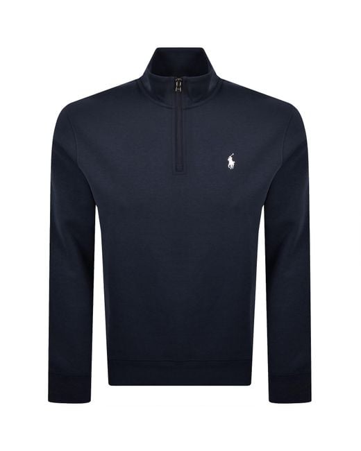 Ralph Lauren Blue Quarter Zip Sweatshirt for men