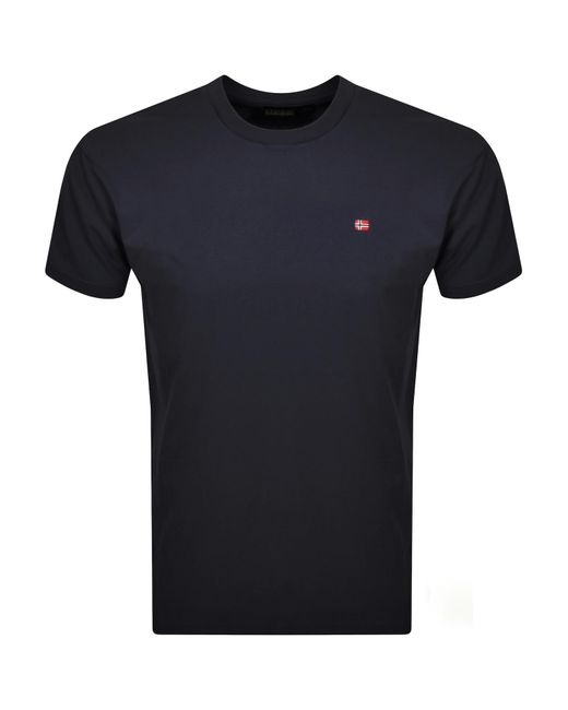 Napapijri Black Salis Sum Logo T Shirt for men