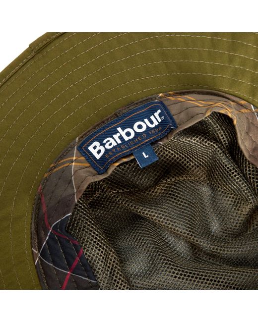 Barbour Green Longhall Bucket Hat for men
