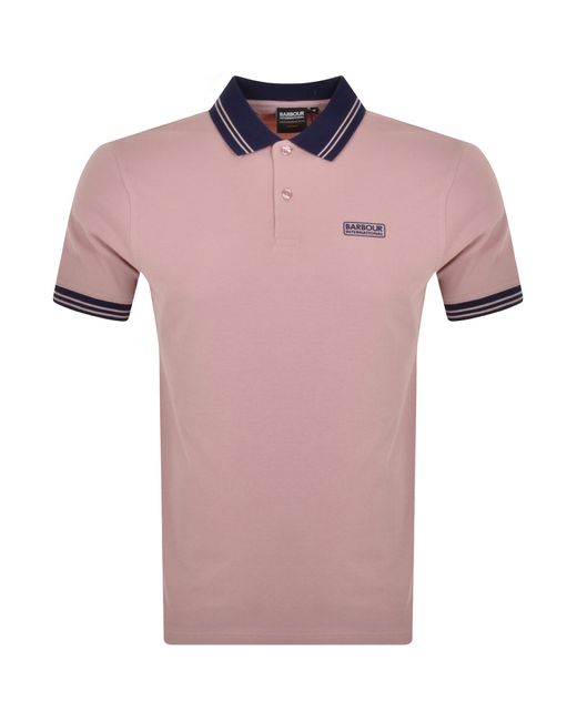 Barbour Pink Tracker Polo T Shirt for men