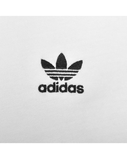 Adidas Originals White Trefoil T Shirt for men