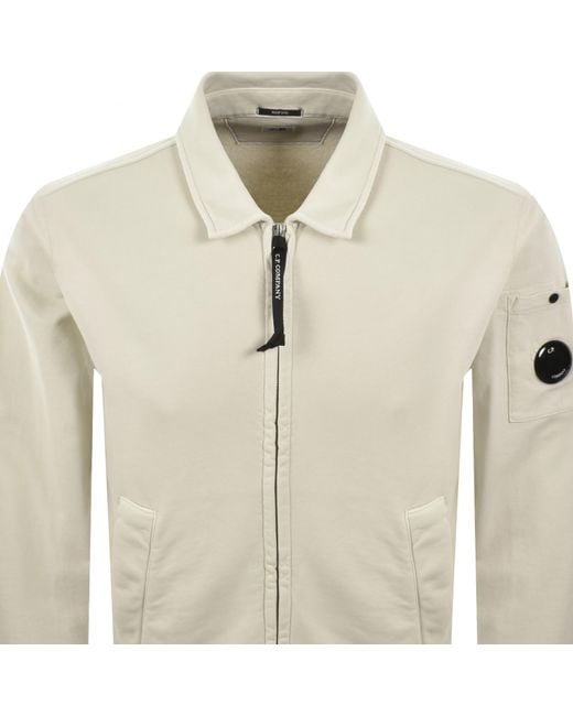C P Company Natural Cp Company Open Sweatshirt for men