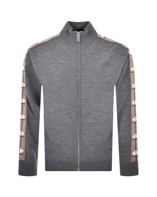 DSquared² Gray Zipped Cardigan for men