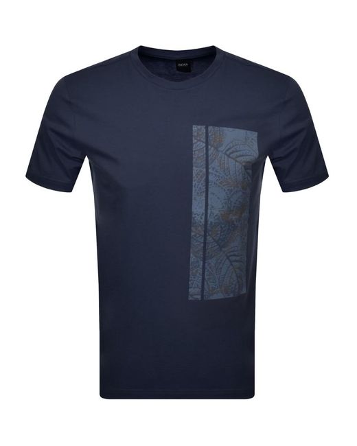 BOSS Athleisure Cotton Boss Tee Gold 10 T Shirt in Navy (Blue) for Men |  Lyst