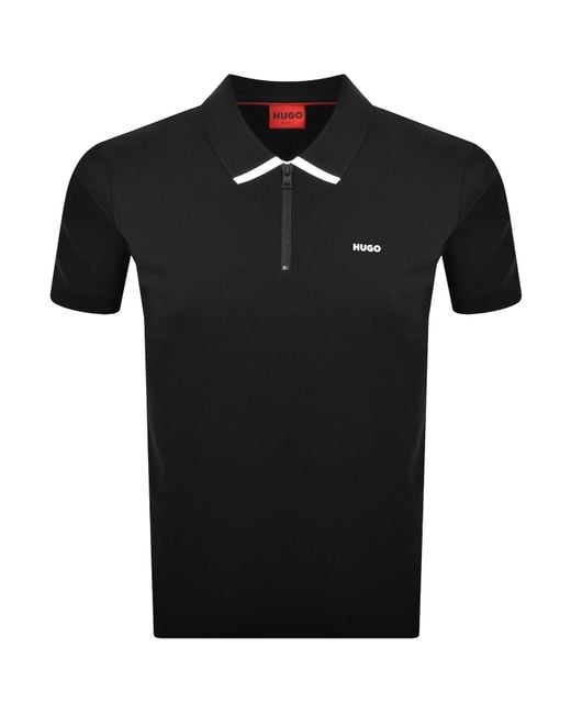 HUGO Black Dalomino Polo T Shirt for men