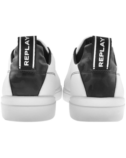 Replay White Polaris Perf Trainers for men