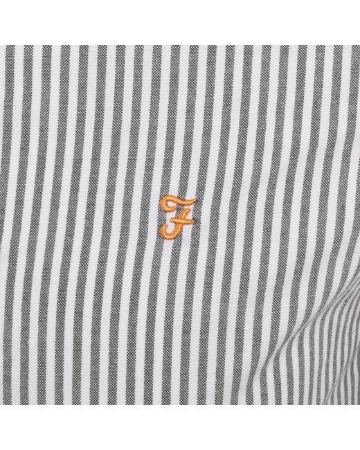 Farah Gray Farah Brewer Stripe Long Sleeve Shirt for men