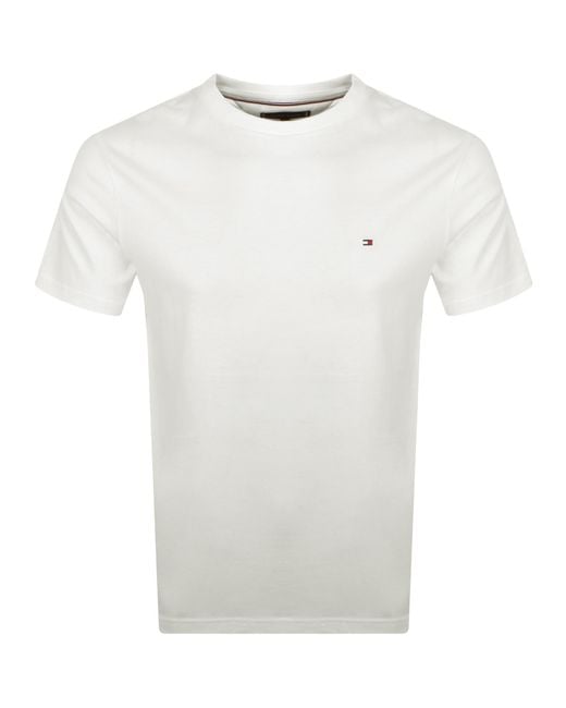 Tommy Hilfiger White Essential Solid T Shirt for men