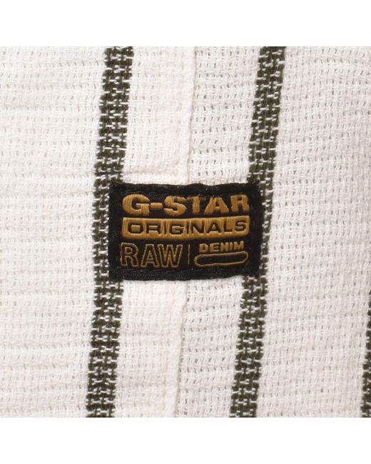 G-Star White G-Star Regular Short Sleeved Shirt for men