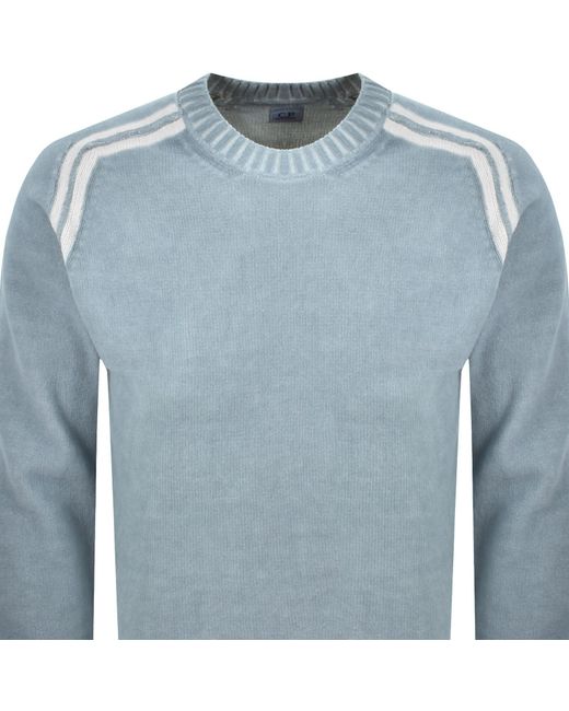 C P Company Blue Cp Company Chenille Jumper for men