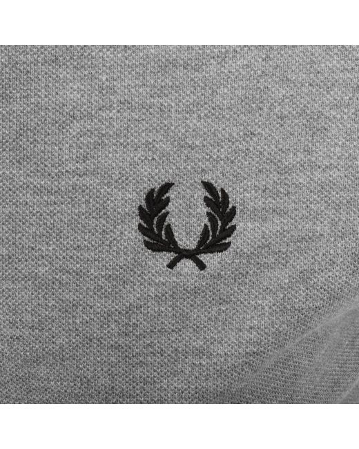 Fred Perry Gray Twin Tipped Polo T Shirt for men