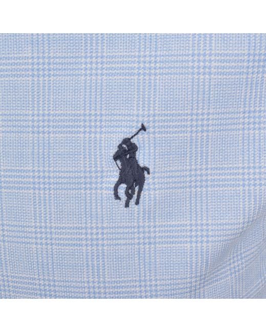Ralph Lauren Blue Knit Polo T Shirt for men