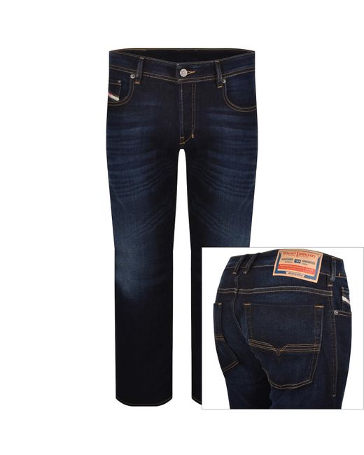 DIESEL Blue Skinny Bootcut 2007 Zatiny Jeans Dark for men