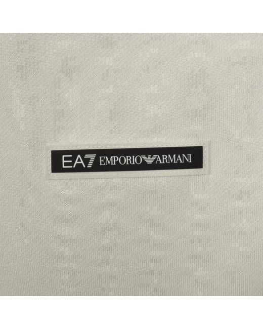 EA7 Gray Emporio Armani Hoodie for men