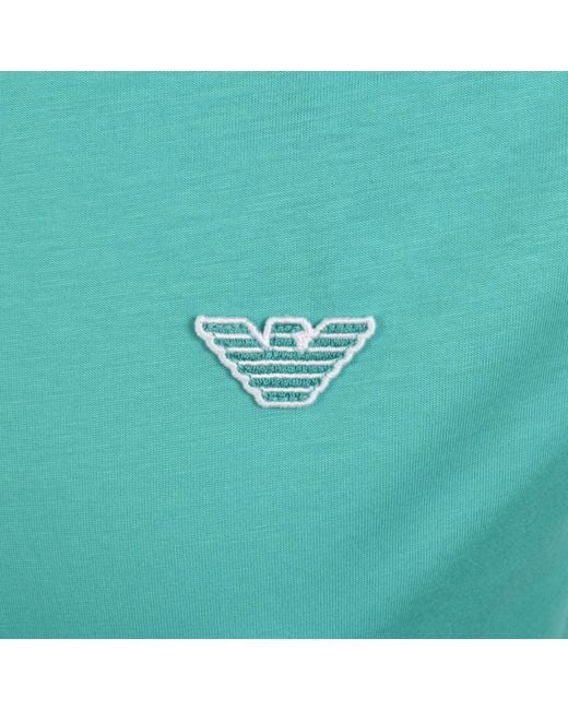 Armani Green Emporio Logo T Shirt for men
