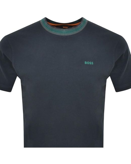 Boss Blue Boss Te Glitch Knit T Shirt for men