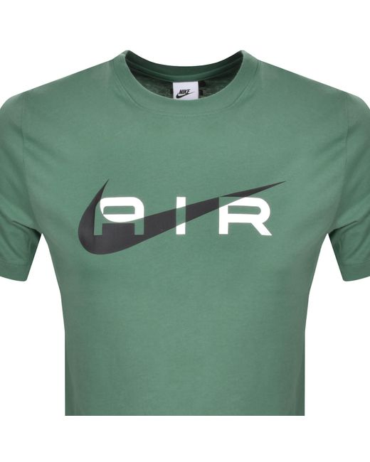 Nike Green Air Logo T Shirt for men