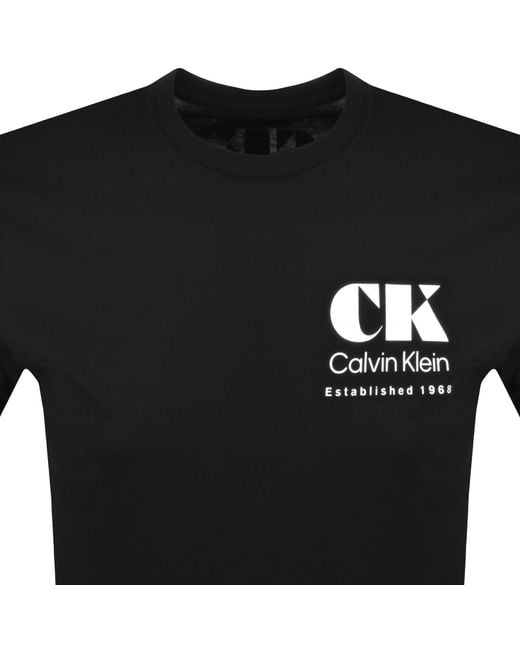 Calvin Klein Black Jeans Graphic T Shirt for men