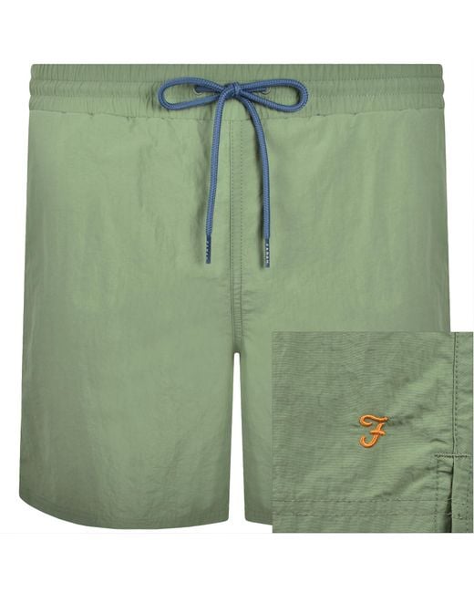 Farah Green Farah Colbert Plain Swim Shorts for men