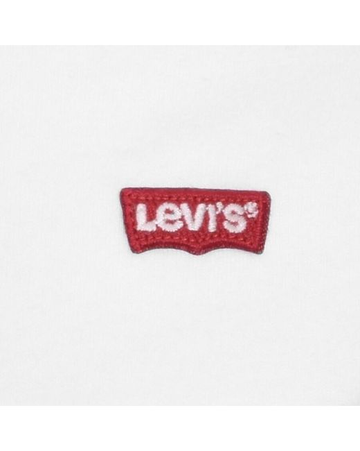 Levi's White Original Crew Neck Logo T Shirt for men