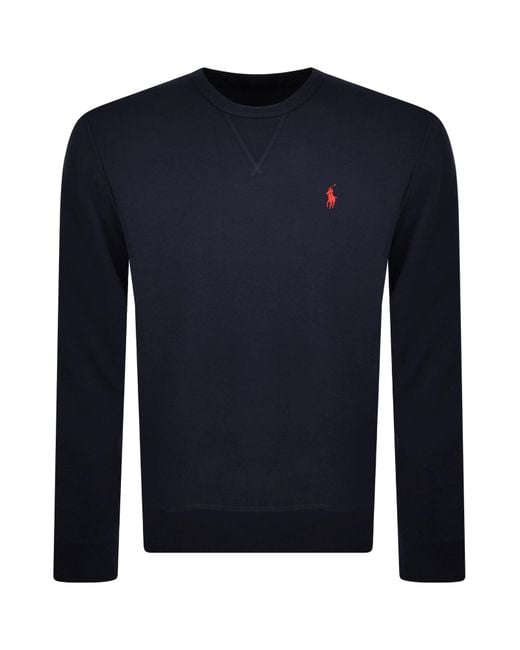 Ralph Lauren Blue Crew Neck Sweatshirt for men