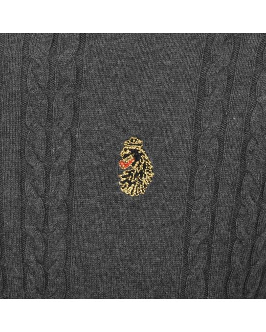 Luke 1977 Gray Horton 1000 Knit Jumper for men