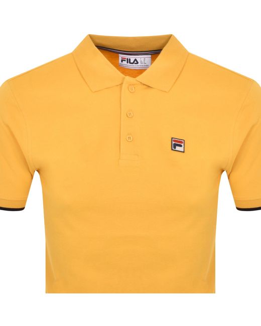 Fila Orange Tipped Rib Basic Polo T Shirt for men