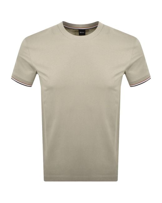 BOSS BUSINESS Gray Boss Thompson 04 Jersey T Shirt Light for men