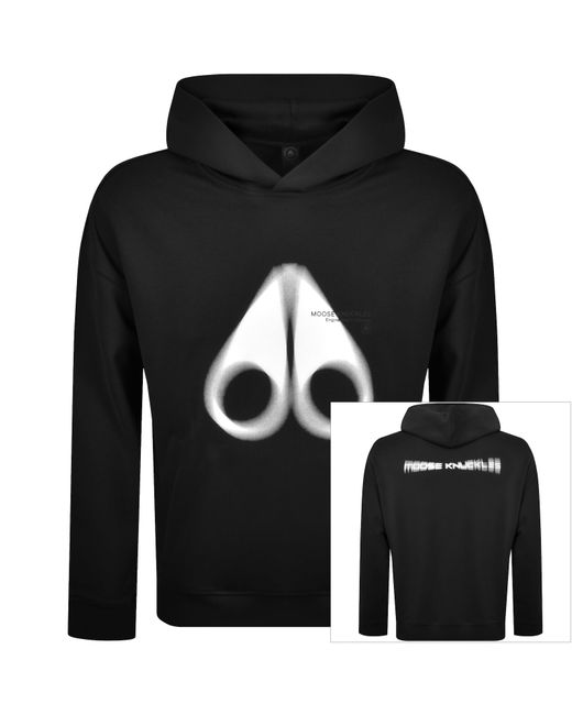 Moose Knuckles Black Maurice Popover Hoodie for men