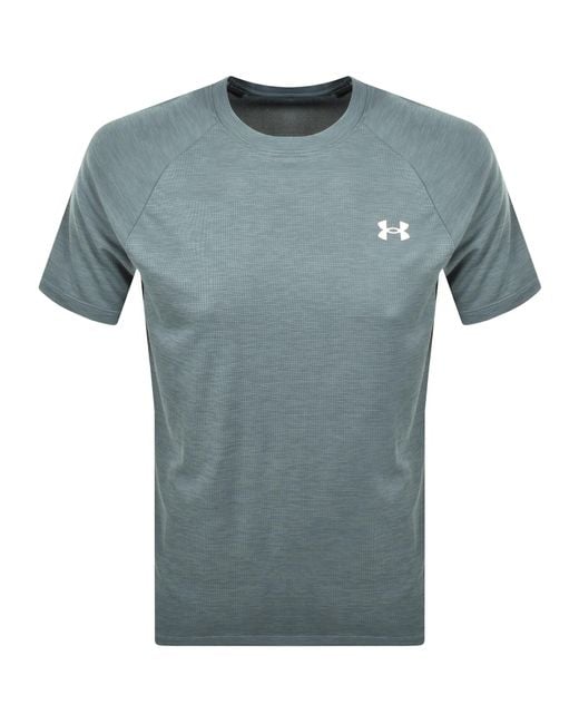 Under Armour Blue Tech Textured T Shirt for men