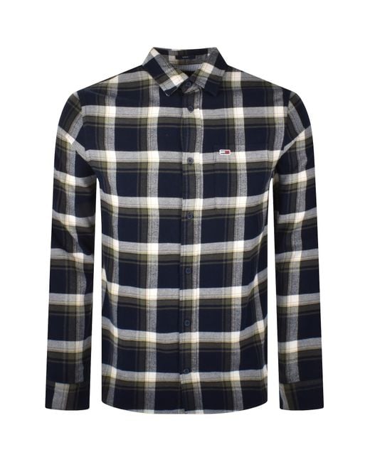 Tommy Hilfiger Blue Check Flannel Shirt for men