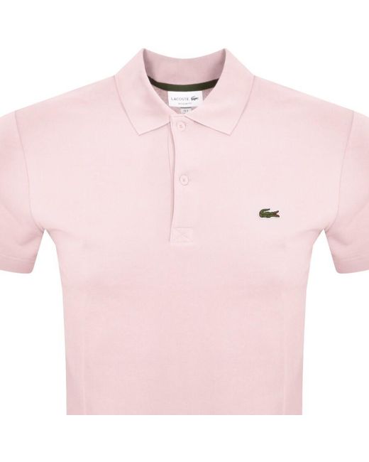 Lacoste Pink Polo T Shirt for men