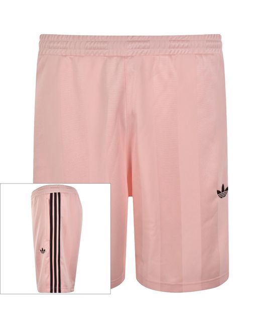 Adidas Originals Pink Adidas Three Stripes Shorts for men