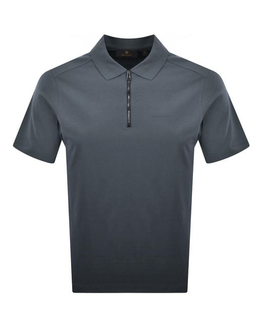 Belstaff Blue Alloy Polo T Shirt Petrol for men