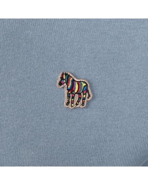 Paul Smith Blue Crew Neck Knit Jumper for men