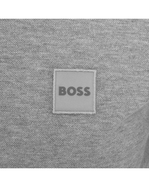 Boss Gray Boss Slim Fit Passenger Polo T Shirt for men