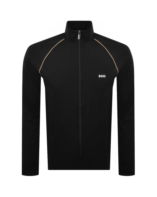 BOSS BUSINESS Black Boss Mix And Match Full Zip Sweatshirt for men